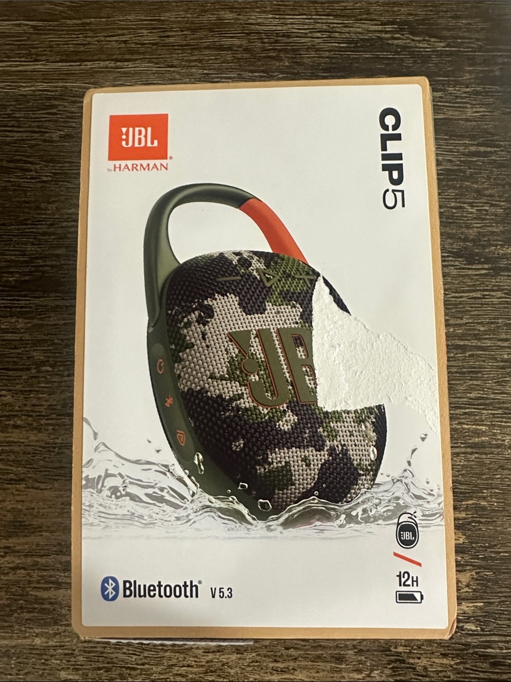 JBL Clip 5 Bluetooth Speaker - Green Camo